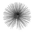 Modern Day Accents Erizo Spiked Sphere, Silver - Large 5150